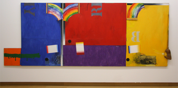 Jasper Johns - Untitled - Olieverf, bezem en linealen op doek Jasper Johns - Untitled - Olieverf, bezem en linealen op doek