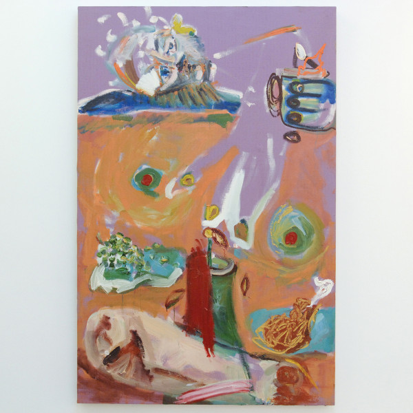 Jay Miriam - A Delicate Bird Perched Upon - 145x94cm Olieverf op linnen