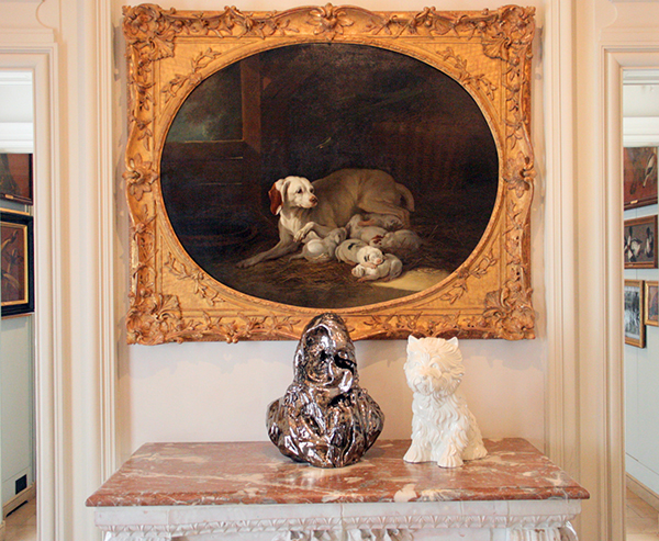 Jean-Baptiste Oufy - De Teef voedt haar kleintjes & Jeff Koons - Puppy