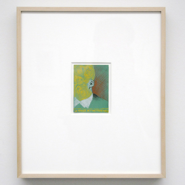 Jean-Michel Alberola - La Pensee de F Nietzsche a Bale - Krijt en gouache op papier