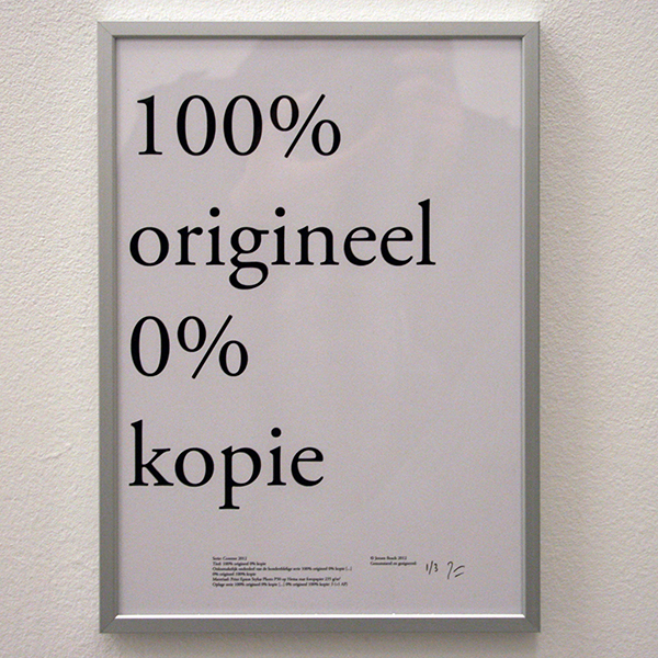 Jeroen Bosch - 100% origineel, 0% kopie - A4, inktjet op hema papier