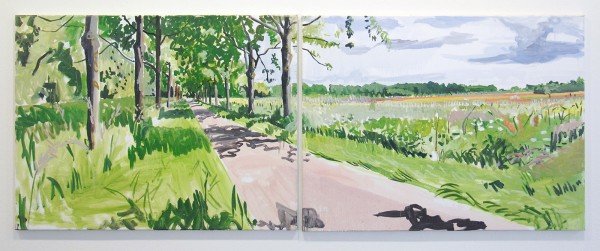 Jim Harris - A Dutch Landscape - 80x212cm Olieverf op linnen