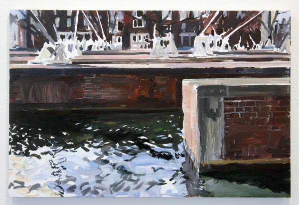 Jim Harris - Amstelsluis I - 39x59cm Olieverf op MDF