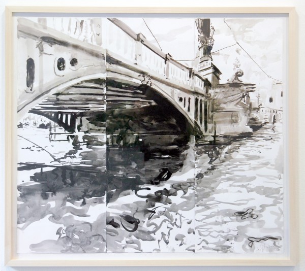 Jim Harris - Blauwbrug - 106x118cm Inkt op papier