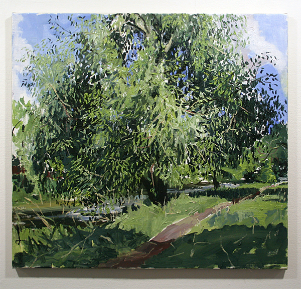 Jim Harris - Die Dreisam (Afternoon) - 65x70cm Olieverf op doek