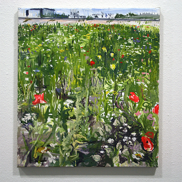 Jim Harris - IJburg - 45x40cm Olieverf op doek