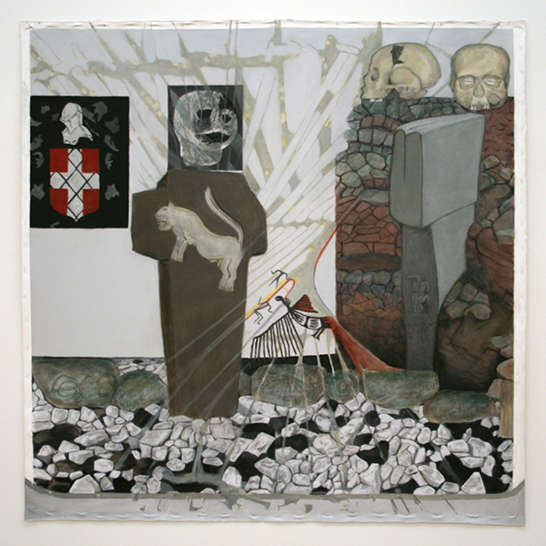 Jo Baer - Heraldry (Posts and Spreads) - Olieverf op doek