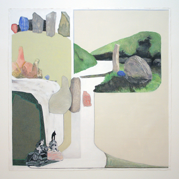 Jo Baer - Royal Families (Curves, Points and Little Ones) - Olieverf op doek