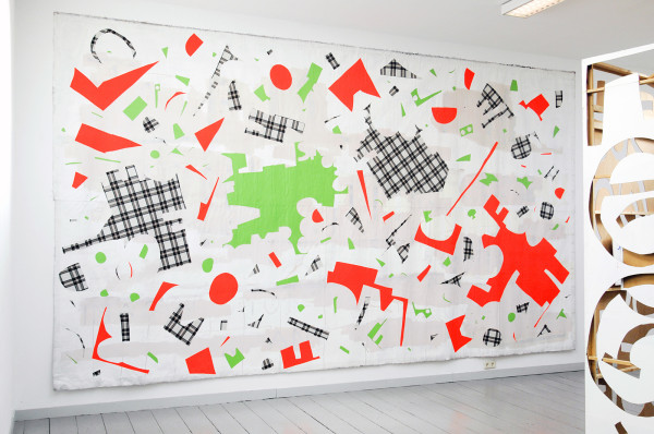 Joanneke Meester - Tate Modern here I come, Imagination is more important than knowledge, Einstein - Acrylverf op textiel