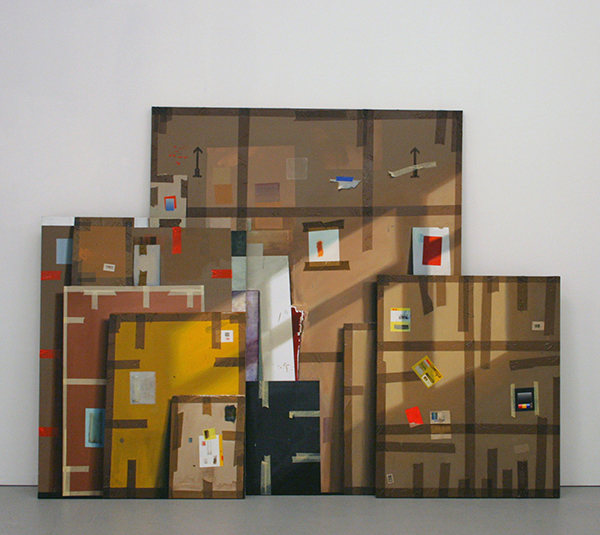 Jochem Muhlenbrink - Bilder Einer Ausstellung (Triptychon) - drieluik, 220x280cm Olieverf op doek