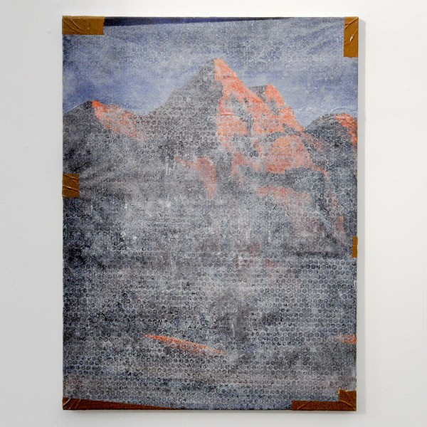 Jochen Muhlenbrink - Gipfel to go - 80x60cm Olieverf en acrylverf op linnen