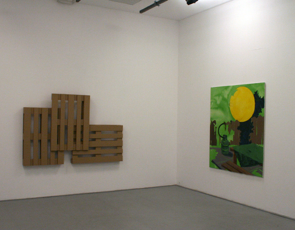 Joep Overtoom - Click & Simulator - 213x145x18cm Karton & 175x155cm Acrylverf, fineer en rubber op canvas Joep Overtoom - Click & Simulator - 213x145x18cm Karton & 175x155cm Acrylverf, fineer en rubber op canvas