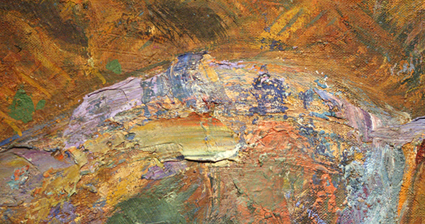 Johan Dijkstra - Zichter in het Koren - Olieverf op doek (detail)