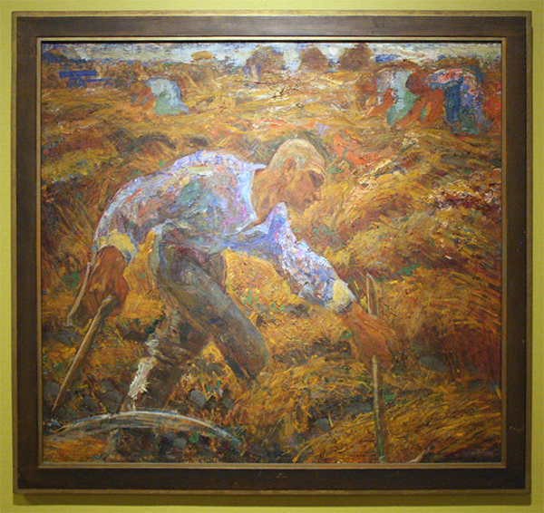 Johan Dijkstra - Zichter in het Koren - Olieverf op doek