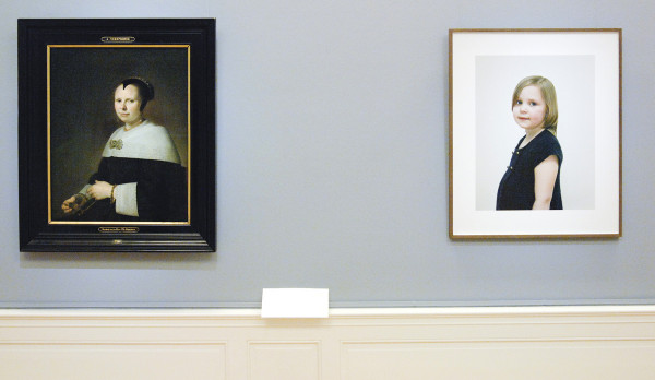 Johannes Cornelisz Verspronck - Portret van Eva Vos - Olieverf op doek & Rineke Dijkstra - Cecile, Amsterdam 23 maart 2008 - Archival inkjetprint