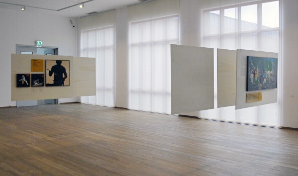 Jonathas de Andrade - 40 Nego Bom e um real (40 Black candies is RS 1,00) - Zeefdrukken op triplex, laser prints, teksten in acryl en gravure in acryl