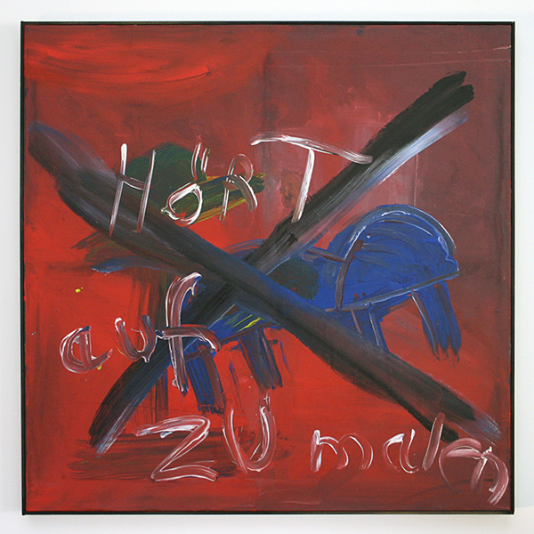 Jorg Immendorff - Hort auf ze malen (Stop met Schilderen) - Synthetische verf op doek