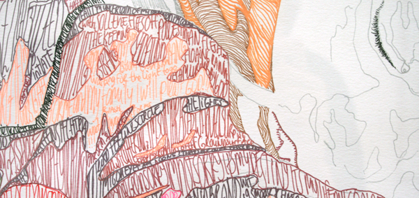 Justin Wijers - Suicide Bomber - Gellyroller op papier (detail) Justin Wijers - Suicide Bomber - Gellyroller op papier (detail)