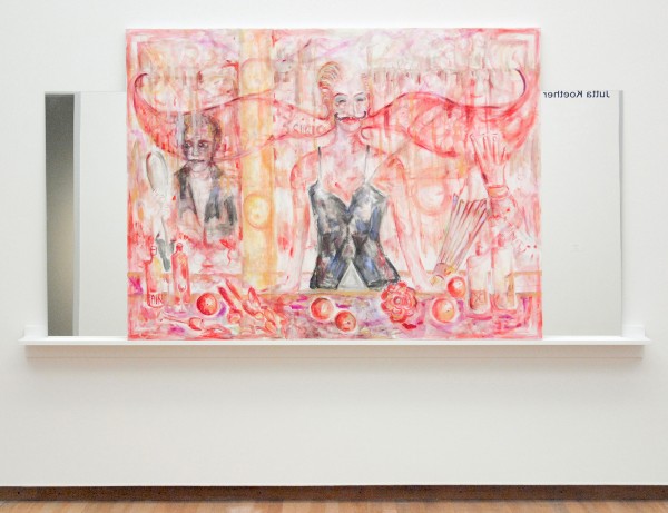 Jutte Koether - Bar at #3 (Cafe Ciro, Lady Gaga en Lou Reed - Acrylverf op doek