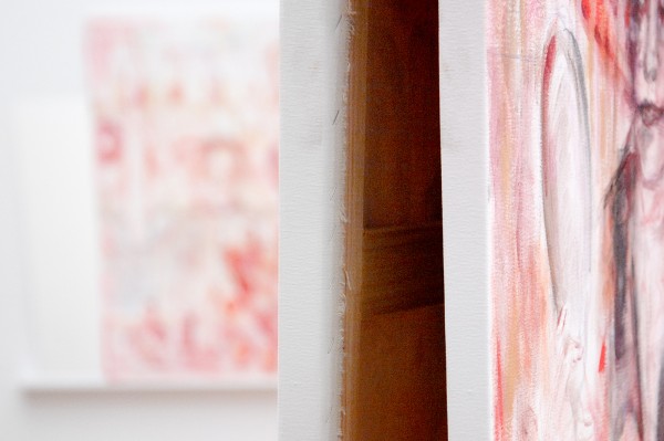 Jutte Koether - Bar at #3 (Cafe Ciro, Lady Gaga en Lou Reed - Acrylverf op doek (detail)