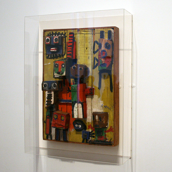 Karel Appel - Vragende kinderen - Gouache op hout Karel Appel - Vragende kinderen - Gouache op hout