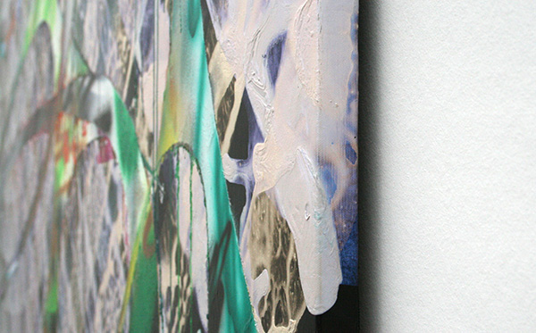 Katharina Grosse - Zonder Titel - Acrylverf op doek 2005 (detail)
