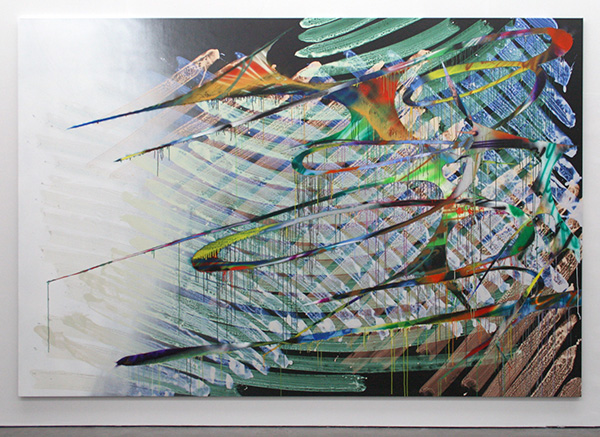 Katharina Grosse - Zonder Titel - Acrylverf op doek 2005