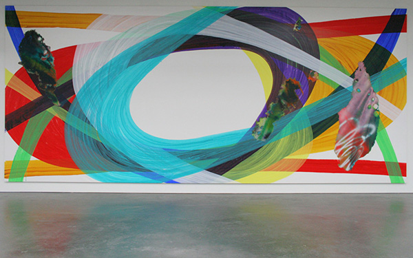 Katharina Grosse - Zonder Titel - Acrylverf op doek 2009