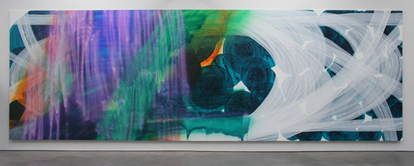 Katharina Grosse - Zonder Titel - Acrylverf op doek 2009