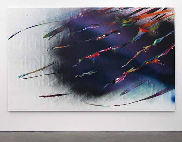 Katharina Grosse - Zonder Titel - Acrylverf op doek 2009