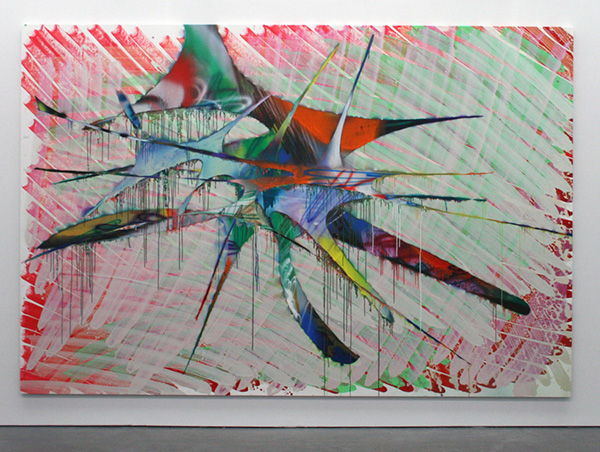 Katharina Grosse - Zonder Titel - Acrylverf op doek 2013