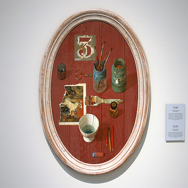 Kenne Gregoire - Drie - Acrylverf op paneel, 1997