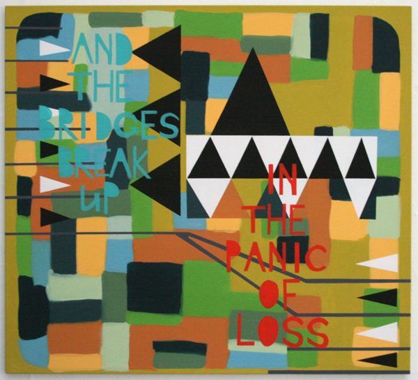 Kim van Norren - And the Bridges Break Up In the Panic of Loss - 140x160cm Acrylverf op doek Kim van Norren - And the Bridges Break Up In the Panic of Loss - 140x160cm Acrylverf op doek