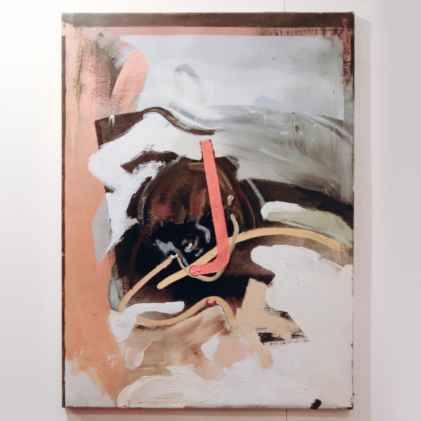 Leah Blits - Snorkelaar - 80x100cm Olieverf, acrylverf en spuitbus op canvas