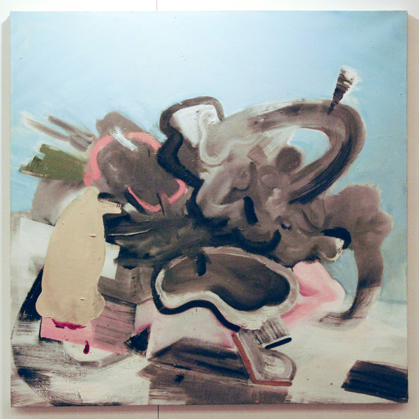 Leah Blits - The Fall - 120x120cm Olieverf en spuitbus op canvas