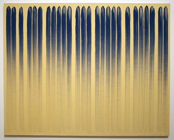 Lee Ufan - From Line - Olieverf en lijm op canvas Lee Ufan - From Line - Olieverf en lijm op canvas