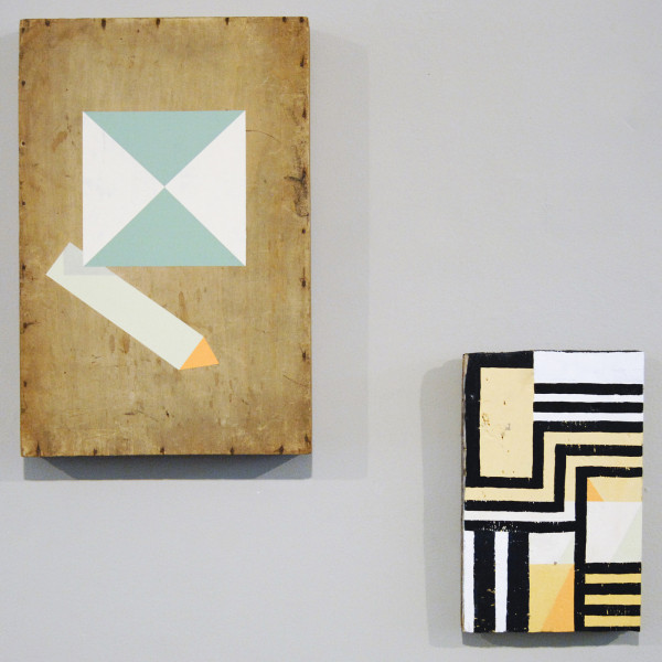 Lennard Schuurmans - Like a Pen - 60x40cm & From Amazon to Babylon - 39x24cm Acrylverf op hout