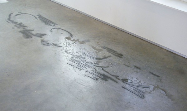Lennart Lahuis - Wet Scene Study no 7 (cloud) - 240x60cm Water op beton