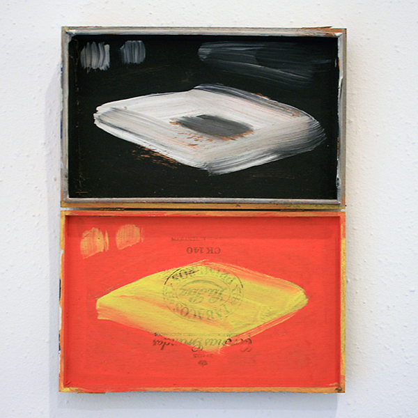 Leon Adriaans - Zonder Titel - 32x25x4cm Acrylverf op hout