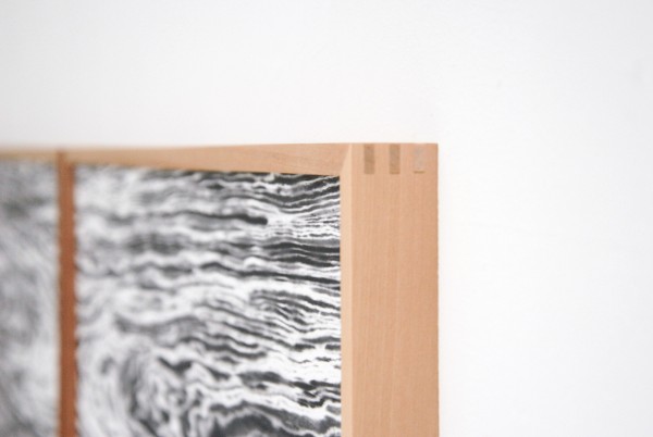 Lisa Oppenheim - Landschape Portraits (Bich and Red Cedar) (Version I) - 68x64cm per deel, Vier gelatine fotogrammen in unieke lijsten (detail)