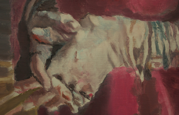 Luc Tuymans - HM - Olieverf op doek (detail) Luc Tuymans - HM - Olieverf op doek (detail)