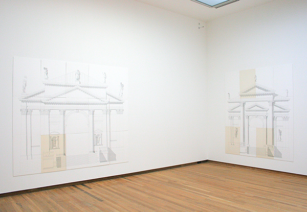 Luciano Fabro - Ogni ordine e contemporaneo d'ogni altro ordini, Quattro modi d'esaminare la facciata dell ss, Redenatore A Venezia - Zeefdruk op papier, gemaroufleerd 1972-1973