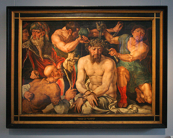 Maerten van Heemskerck - De Doornenkroning - Olieverf op doek op paneel 1550