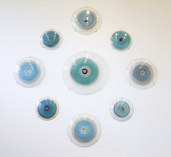 Marc Mulders - Maria Hemels Blauw - Emaille schildering op floatglas ingebrand