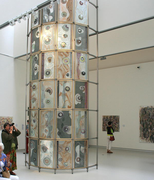 Marc Mulders - The Moonlight Garden - Emailleverf op glas, gebrand op stalen frame door Piet Hein Eek