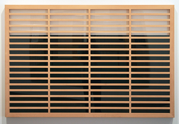 Marien Schouten - Tekening met Houten Raster - Oliepastel en potlood op papier 1986