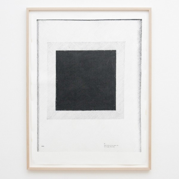 Marijn van Kreij - Untitled (Black square, late 1920's) - Acrylverf op papier, 2011