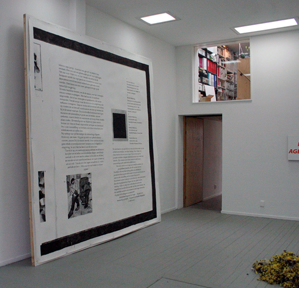 Marijn van Kreij - Untitled (Zwart vierkant, 1915) - 355x355cm Acrylverf op papier