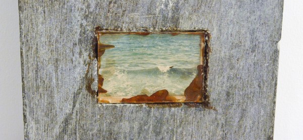 Marlene Dumas - Gebroke die See - Marmer en papiercollage, 1978 (detail)