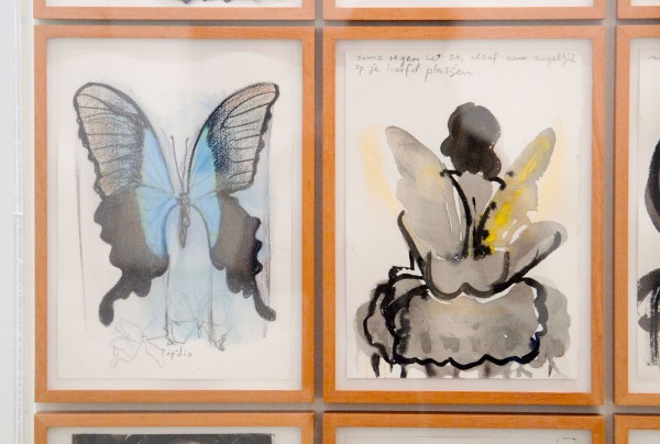 Marlene Dumas - Kunstproject De Halte - 28 aquarellen op papier en 2 olieverf op doek (detail)